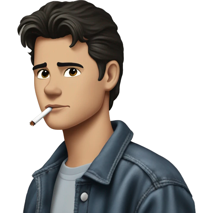 Ponyboy Curtis from the outsiders smoking a cigarette emoji