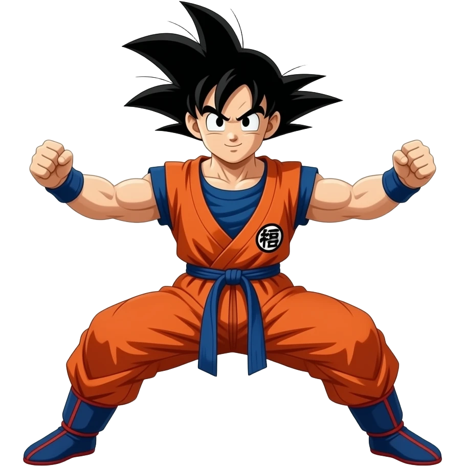 Goku entrenando bjj emoji