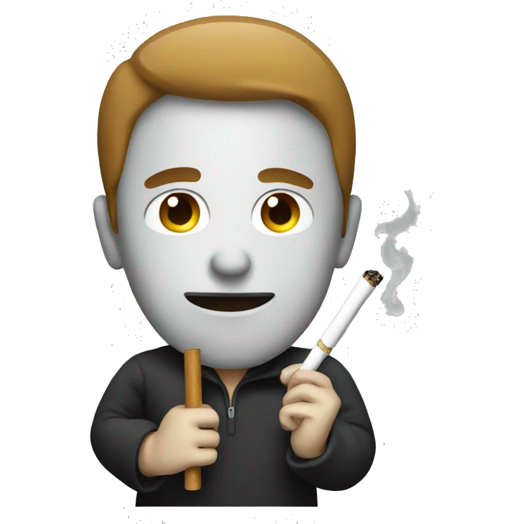 Person holding a cigarette emoji