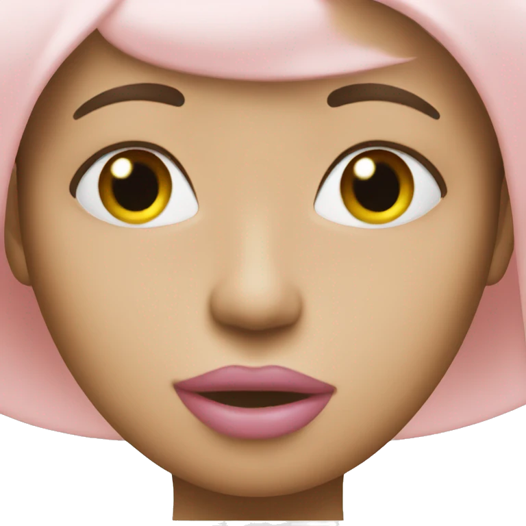 Light pink kiss emoji
