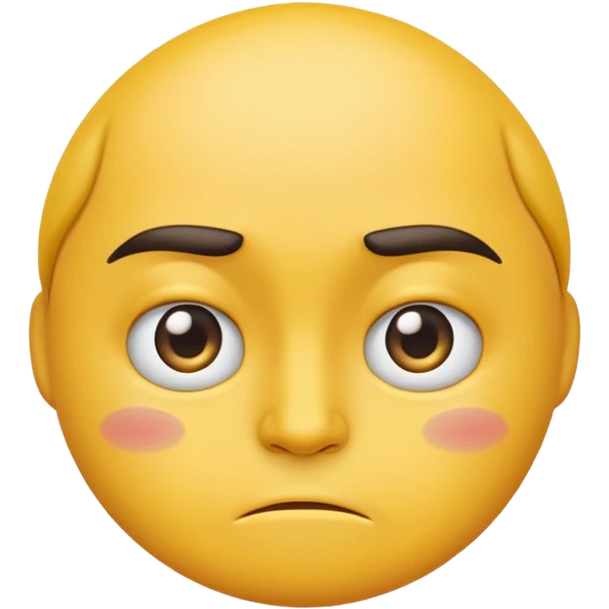 Traditional emoji with annoyed side eye emoji