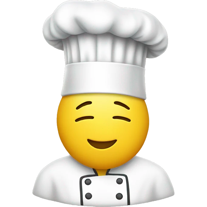 Yellow emoji with chef hat  emoji