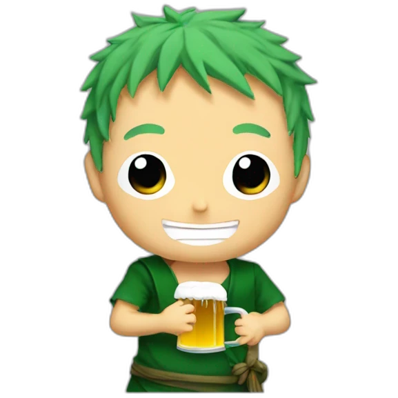 zoro cute beer emoji