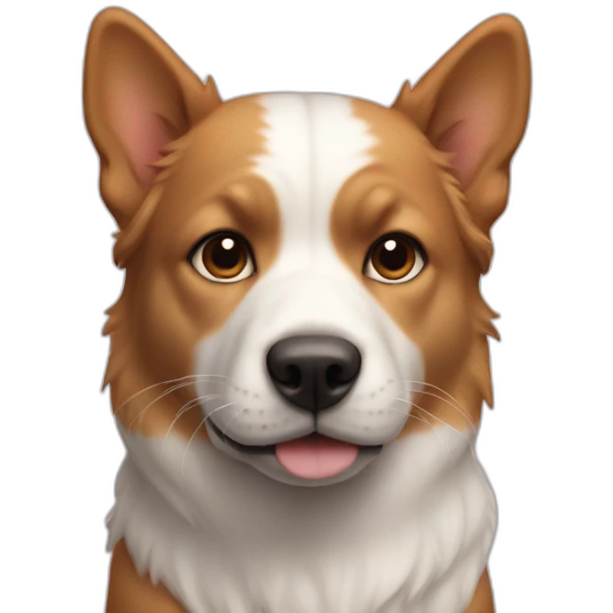 A dog on a cat emoji