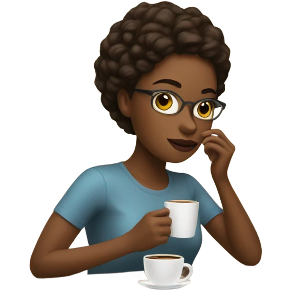  girl with birkin drinking coffee emoji