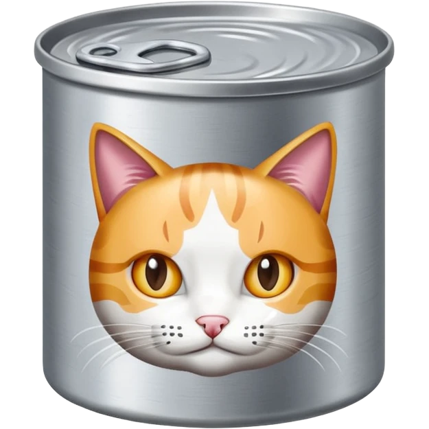 a flat round cat food can emoji