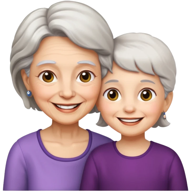 Grandmother - granddaughter emoji