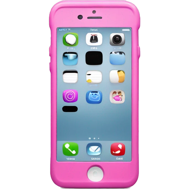Pink Iphone 15 plus emoji