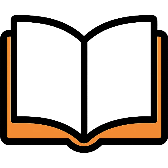 open thick white book icon emoji