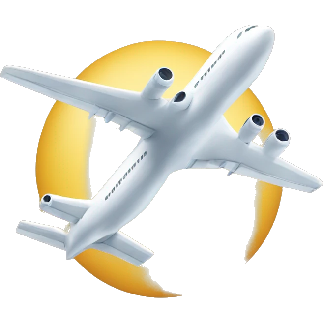 Plane flying in place emoji