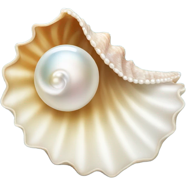 open seashell with a pearl inside  emoji