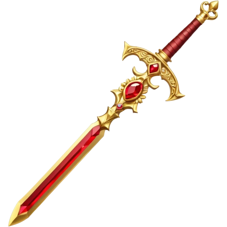 golden sword with red gem emoji