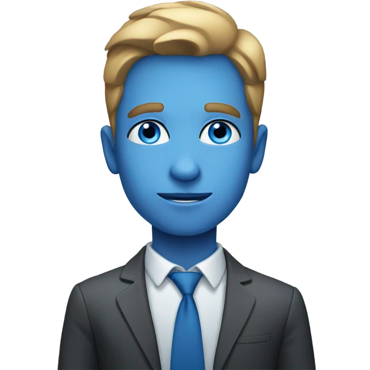 male portrait with blue eyes emoji
