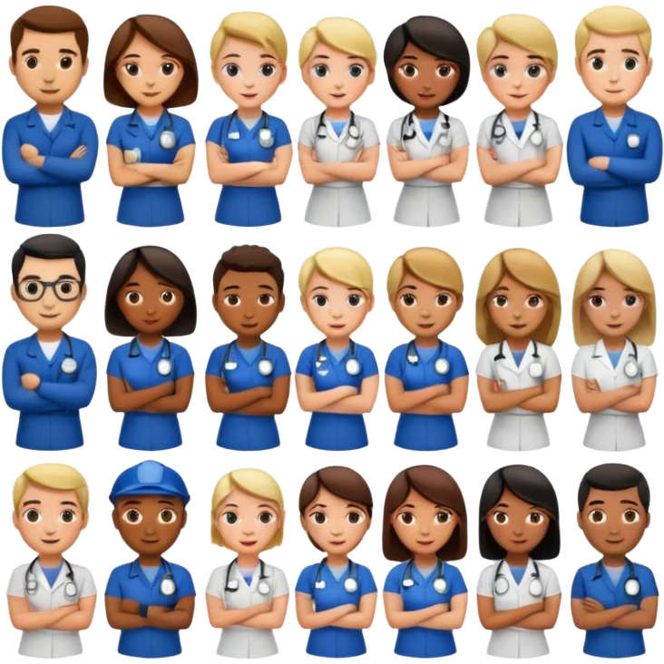 professions in different poses emoji