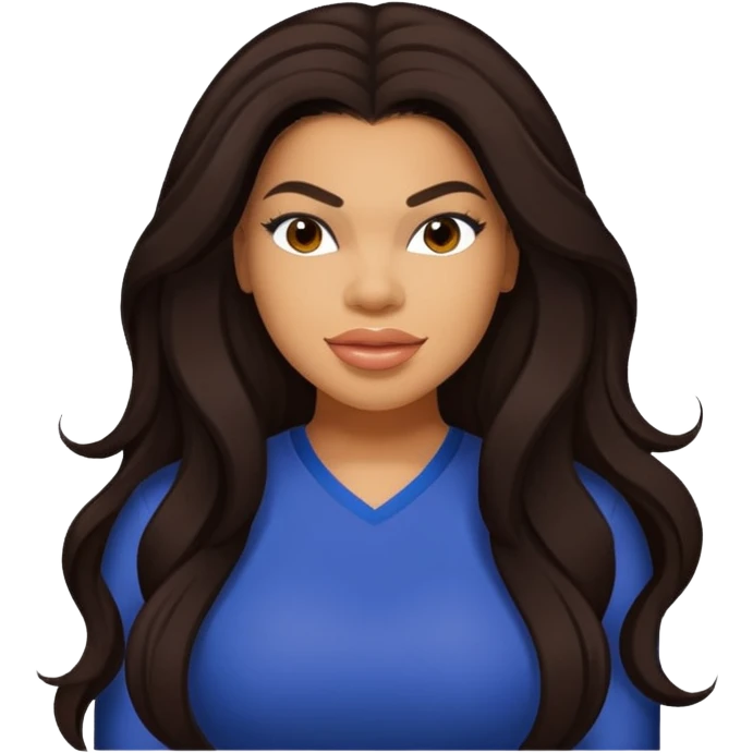 Jordin Sparks with long dark brown hair emoji