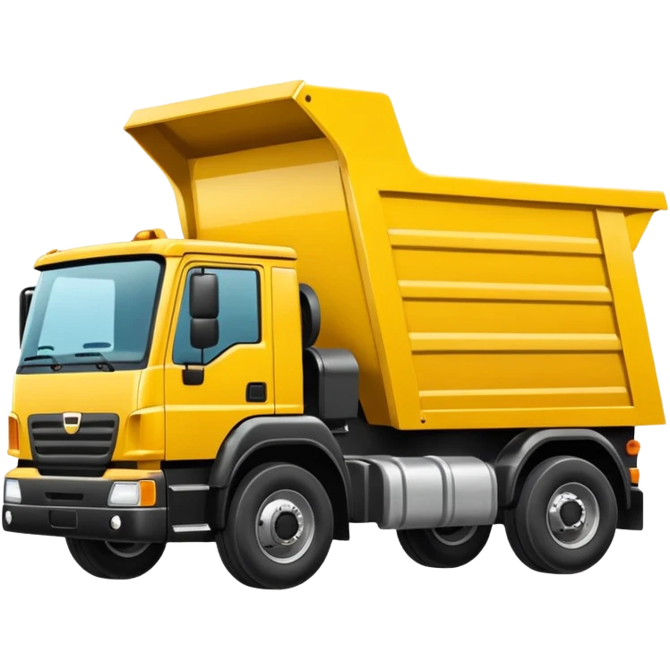 Draw a yellow dump truck with an open bed emoji