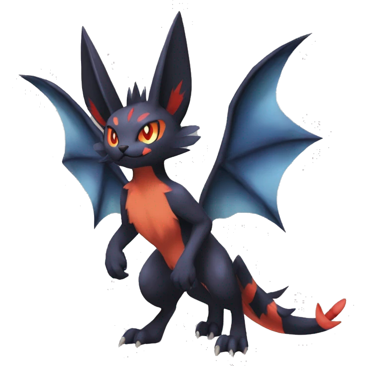 Noivern-Litten-Zorua-Torracat-Fakemon-hybrid full body emoji