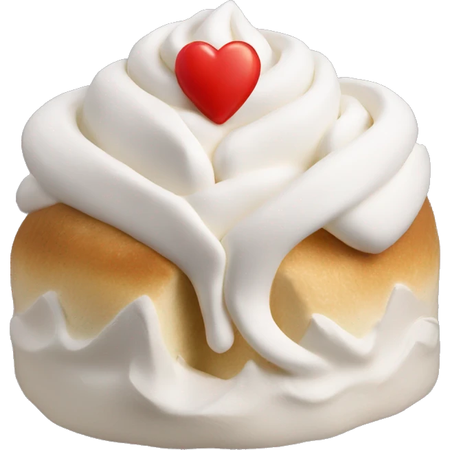 Baked Alaska with a heart emoji