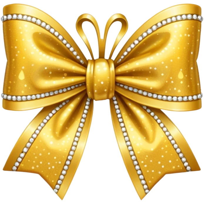gold sparkling bow emoji