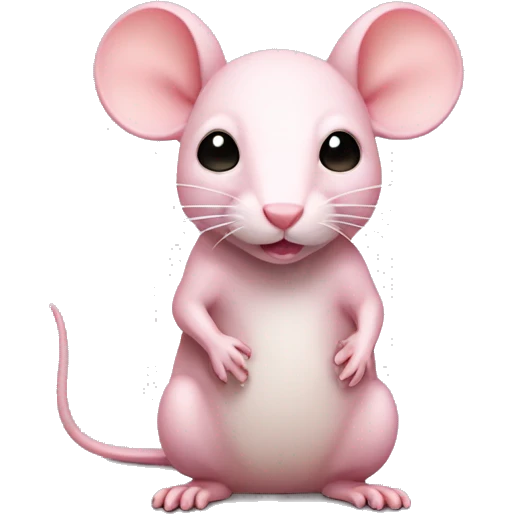 light pink rat full body emoji