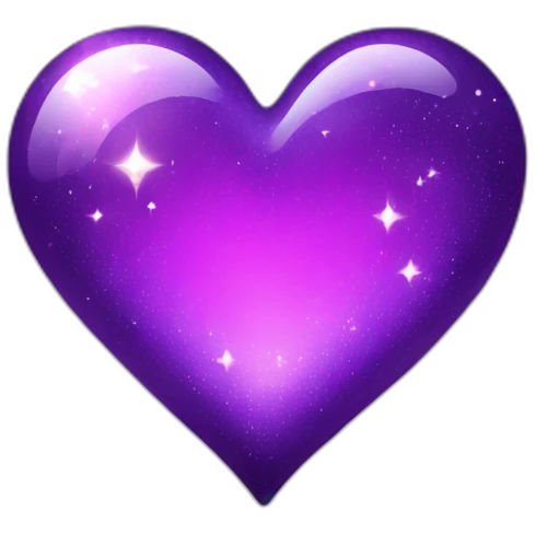 magic sparkling purple heart emoji