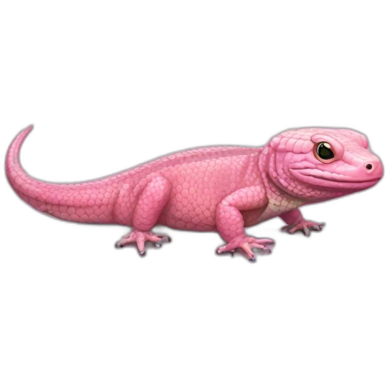 fat pink tegu lizard emoji