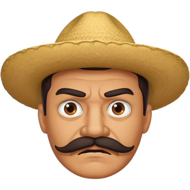angry mexican with mustache  emoji