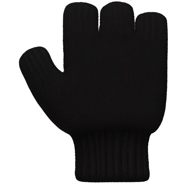 Black fingerless gloves emoji