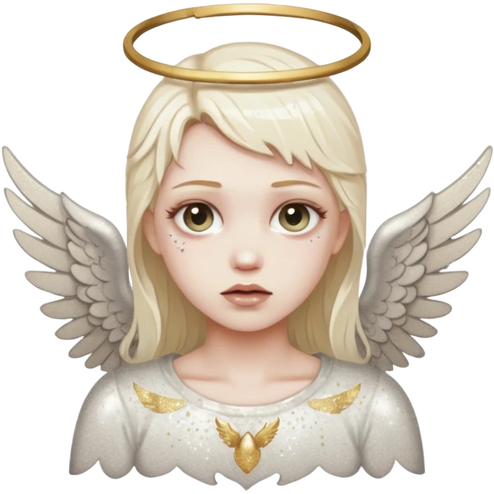 Glitter fallen angel emoji