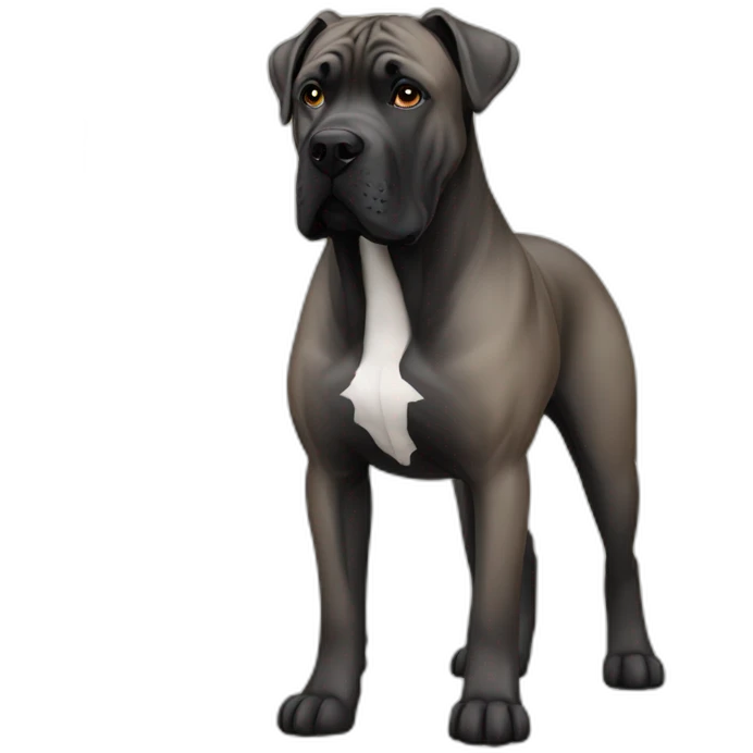 dog Cane Corso color fawn full body emoji