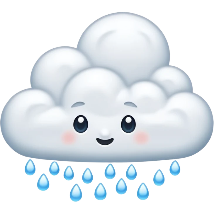 a simpel and real cloud that is snowing  emoji