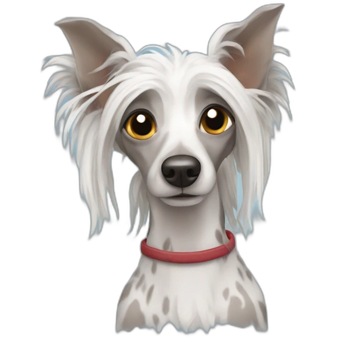Chinese Crested kebab emoji