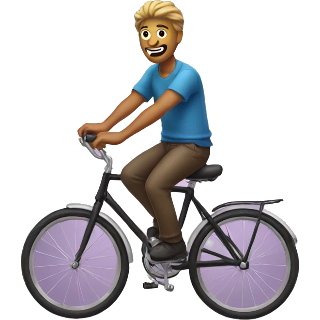 Man using a magic wand on a bicycle  emoji