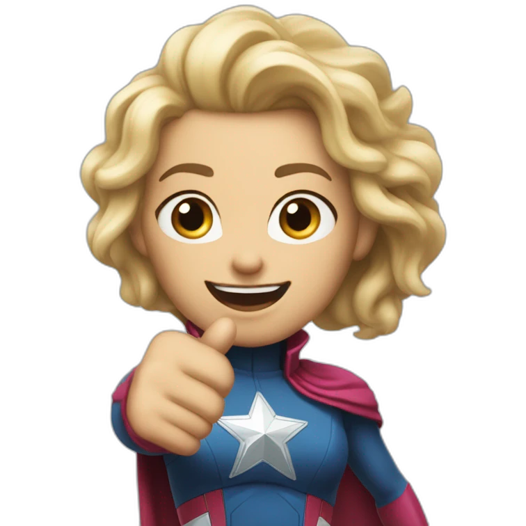 Wanda Maximof of Marvel giving a thumbs-up emoji