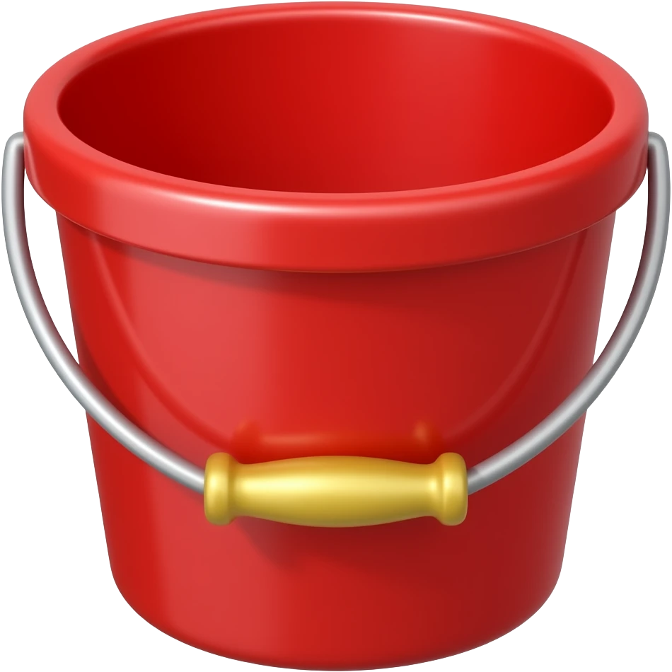red fishing bucket emoji