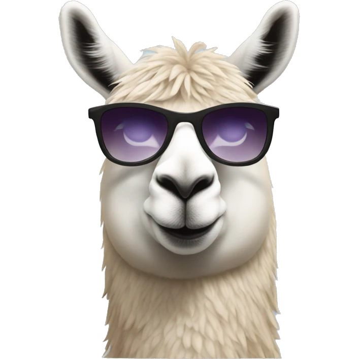A lama with sunglasses  emoji