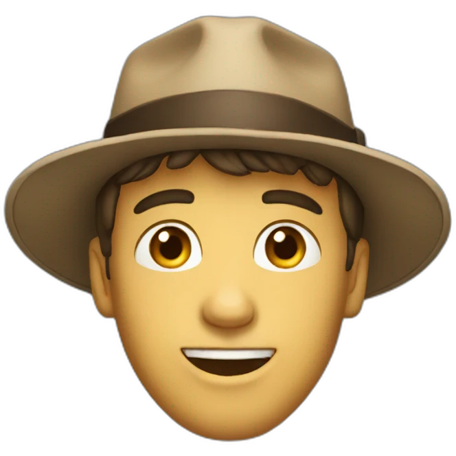 guy with hat wow emoji