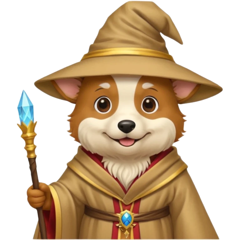 Dog wizard emoji