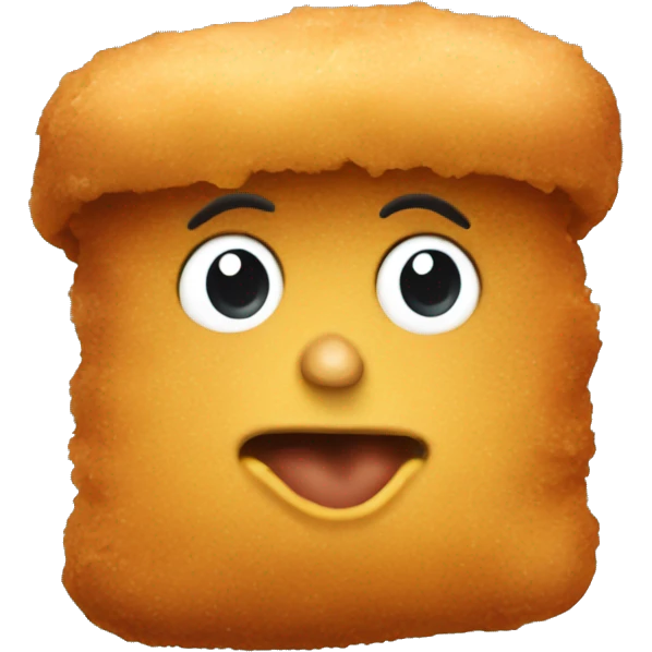 A chicken nugget as a human emoji
