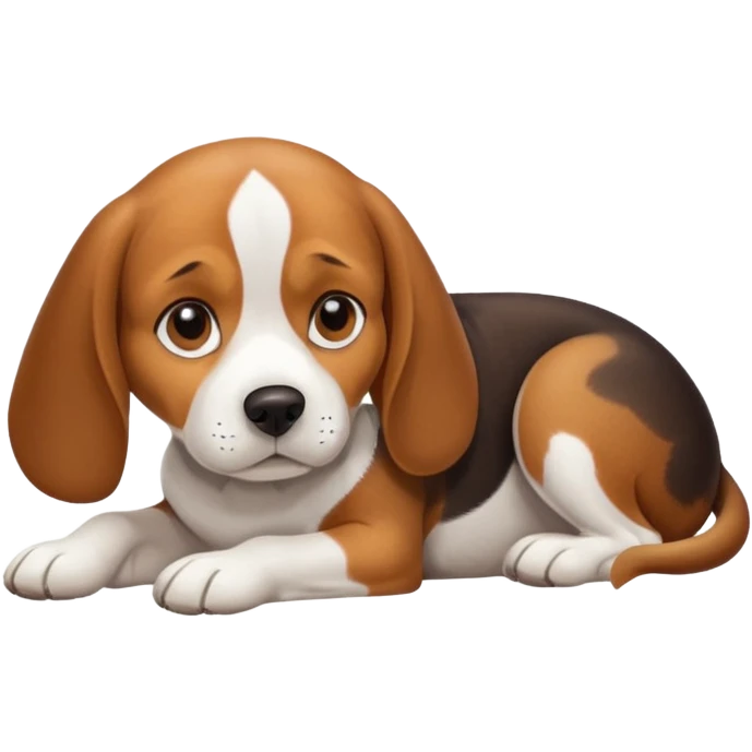 Beagle dog resting emoji