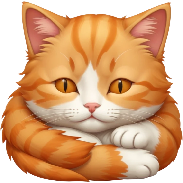 Sleepy cozy kitten emoji