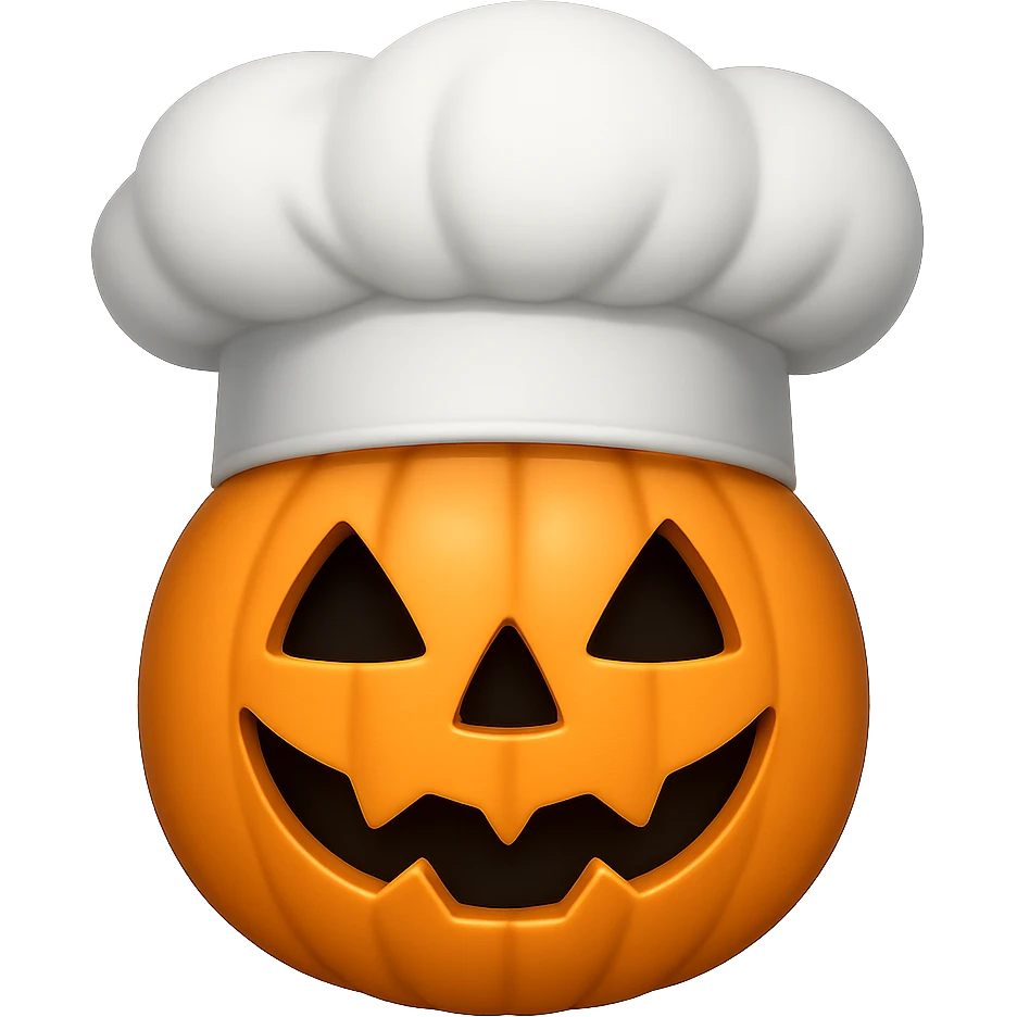halloween emoji with chef hat, remove background emoji