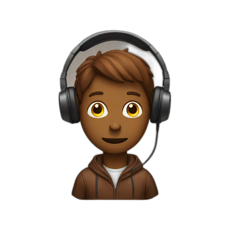 chestnut man listening to music emoji
