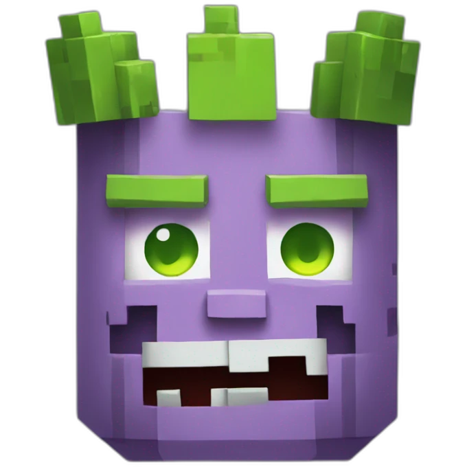 Minecraft zombie crown emoji