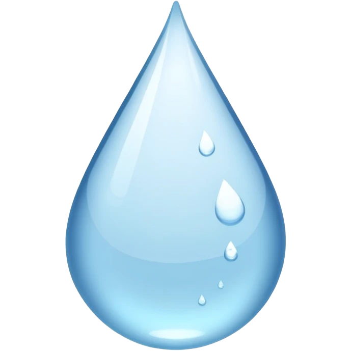 A water droplet emoji representing hydrated state emoji