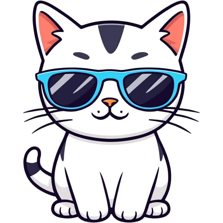 Cat with sunglasses emoji