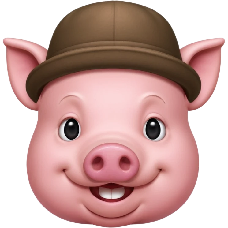 pig wear hat emoji
