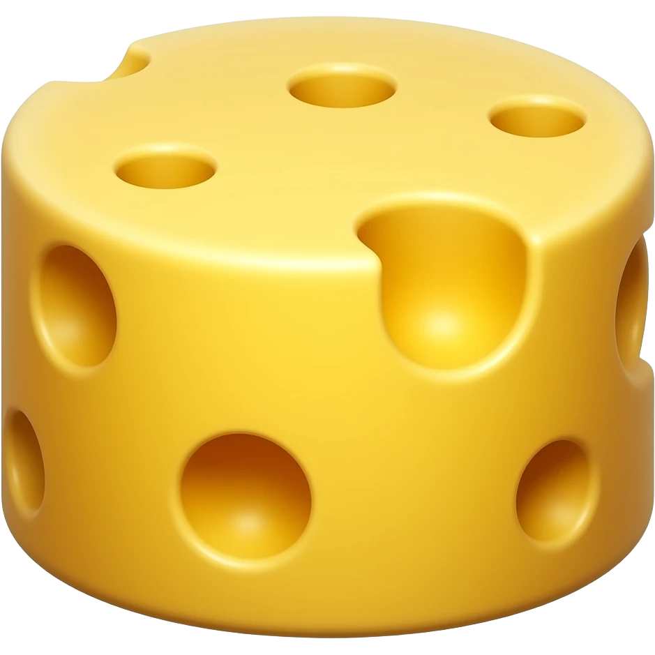 round swiss cheese hat emoji