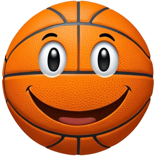 Basketball wit a smile  emoji