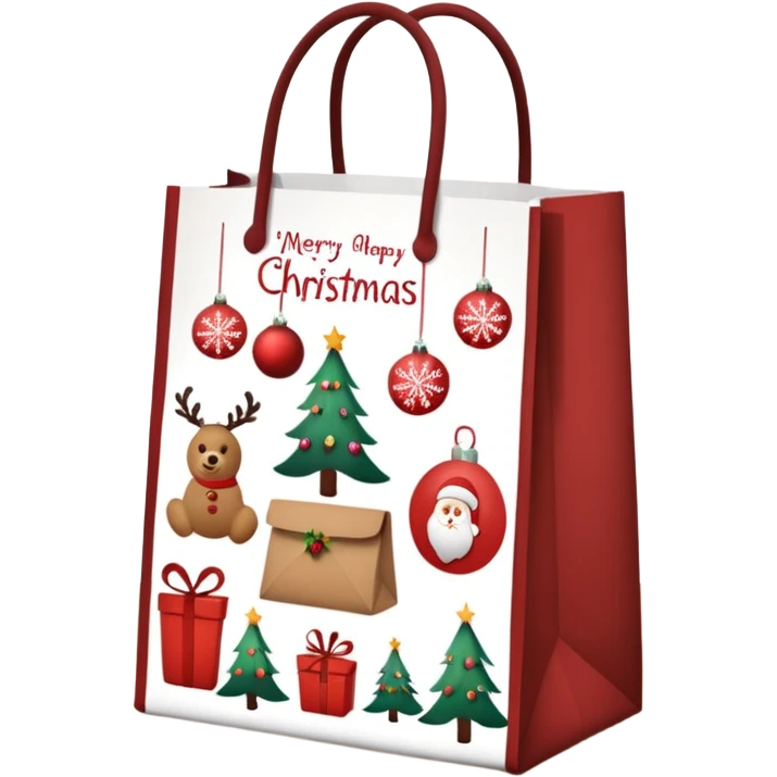christmas paper lunch bag emoji
